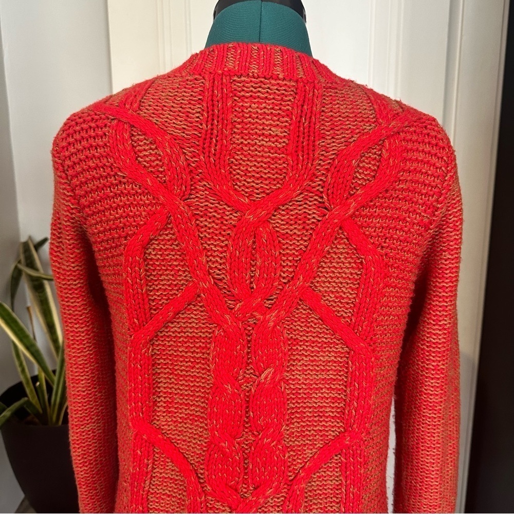 Abercrombie & Fitch Womens Knit Sweater Size S Red Long Sleeve Pullover - Picture 8 of 13